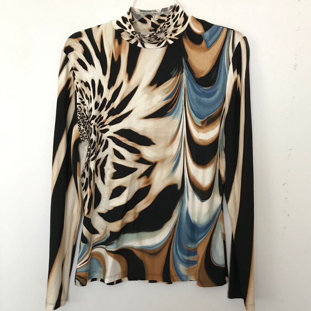 Boston Proper - Animal Print Turtleneck - Large